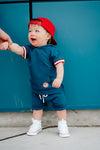 Red White and Snooze Hoodie Shorts Lounge Set