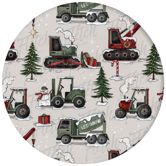 Construction Christmas Bib