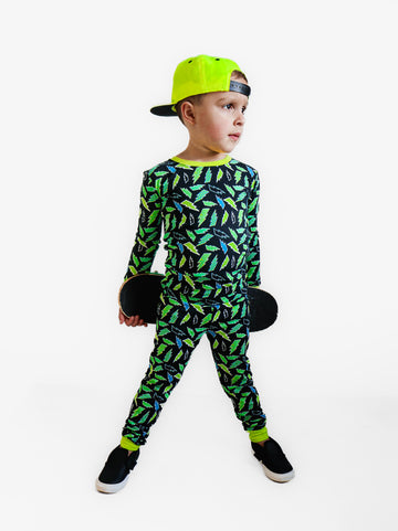 Electric Glow- Glow in the Dark- 2 Piece Pajama Set
