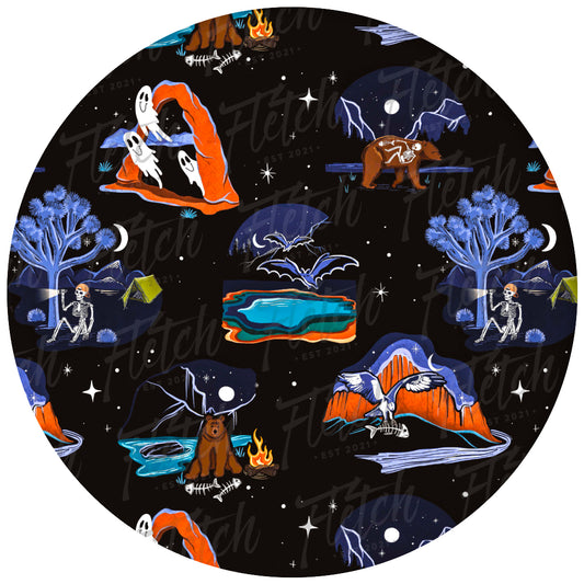 Midnight Campout Glow in the Dark Bib