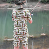 Wishin I Was Fishin 2 Piece Shorts Set