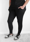 Midnight Ribbed Adult Joggers
