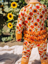 Here Comes the Sun Ribbed Ruffle Snoozer