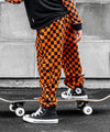 Orange Checked Out Cargo Jogger Sweatpant