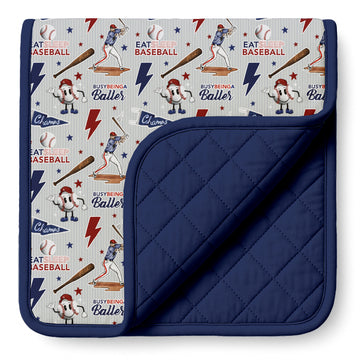 Play Ball Quilted Blanket