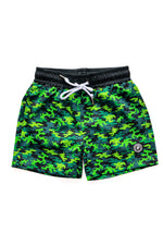 Neon Camo Hybrid Swim Trunks
