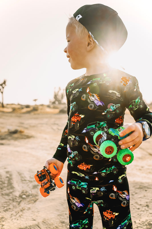 MONSTER Trucks 2 Piece Pajama Set