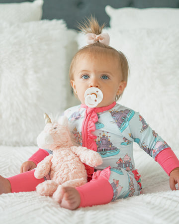 Magic Foil Printed Ruffled Footie