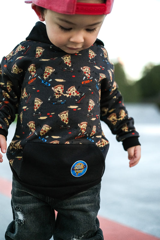 Skateboarding Pizza Pullover Hoodie