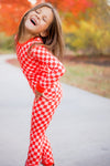 Pink Checked Out 2 Piece Pajama Set
