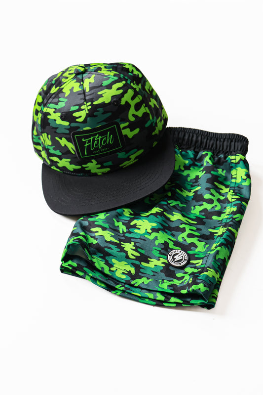 Neon Camo Waterproof Snapback