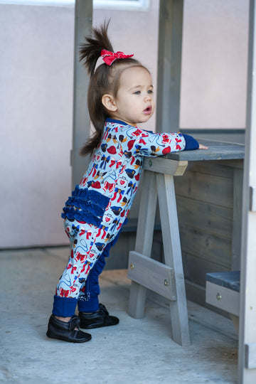 Brave Bows Ruffle Snoozer