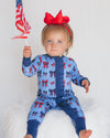 America the Bowtiful Ruffle Footie Snoozer