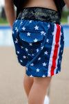 Red, White and Cruise Swim Trunks