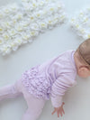 Lavender Waffle Ruffle Footie Snoozer