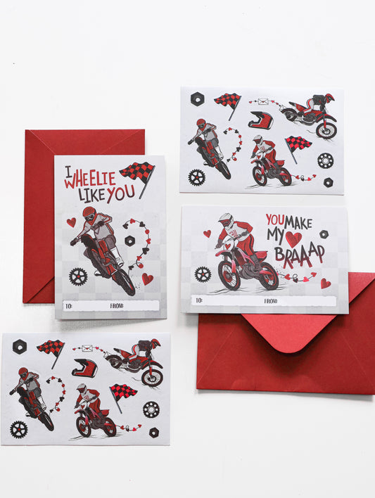I Wheelie Like You Valentines Card Pack