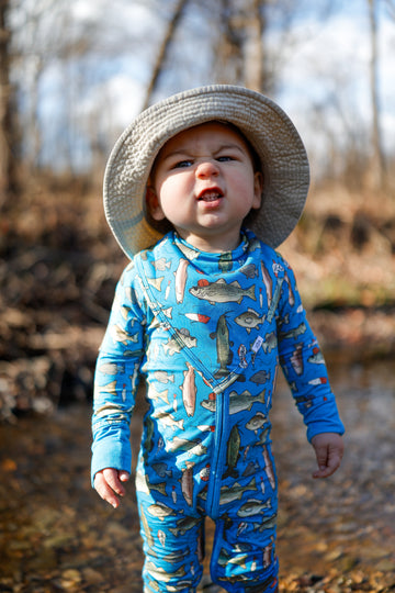 Wishin I Was Fishin' Blue Bib