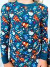 Toddler Food Groups Navy 2 Piece Pajama Set