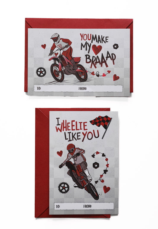 I Wheelie Like You Valentines Card Pack