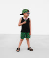 Neon Camo Hybrid Swim Trunks