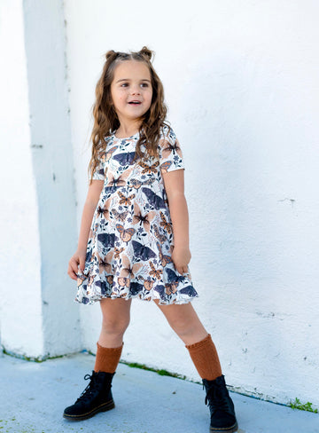 Flutter Shortsleeve Twirl Dress