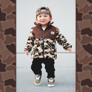 Brown Camo Sherpa