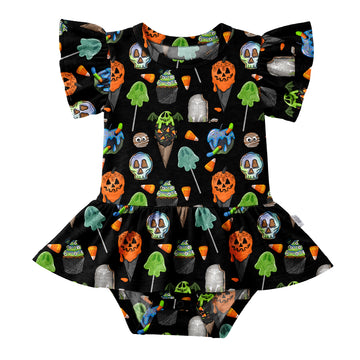 Candy Rush Short Sleeve Bodysuit Twirl Dress