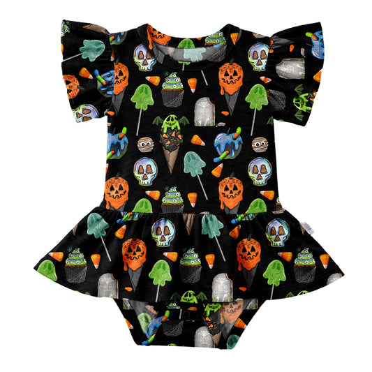 Candy Rush Short Sleeve Bodysuit Twirl Dress