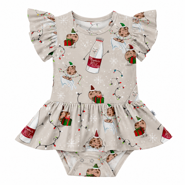 Santa’s Snack Squad Bodysuit Twirl Dress