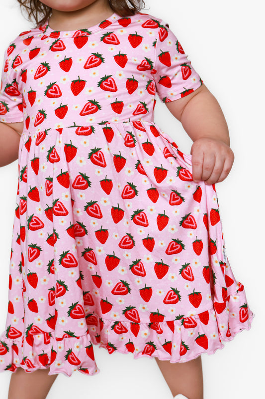 Strawberry Fields Twirl Dress