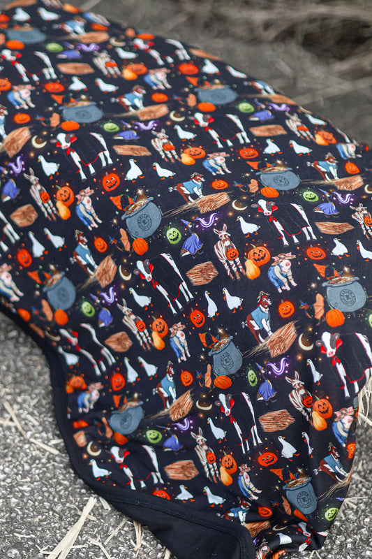 Halloween Farm Junior Bamboo Blanket