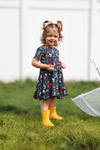 Hen It Pours Short Sleeve Twirl Dress