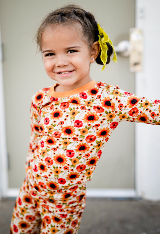 Here Comes the Sun Ribbed 2 Piece Pajama Set