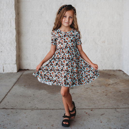 Pretty Wild Short Sleeve Twirl Dress