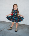 Hen It Pours Short Sleeve Twirl Dress