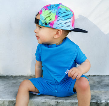 Electric Blue Ribbed Bib