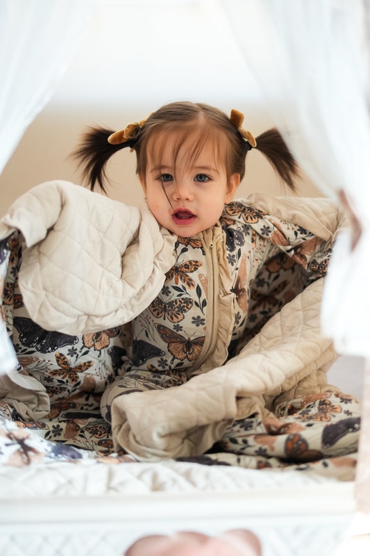 Flutter Ruffle Quilted Blanket: Core Collection