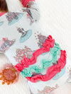Magic Foil Printed Ruffled Footie