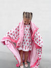 Love on Pointe Ruffle Plush Blanket