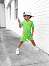 Neon Checked Out 2 Piece Shorts Set