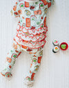 Let the Good Times Roll Ruffle Footie Snoozer