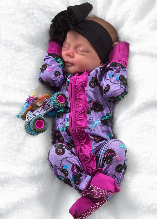 Glitter Smash Ruffle Snoozer