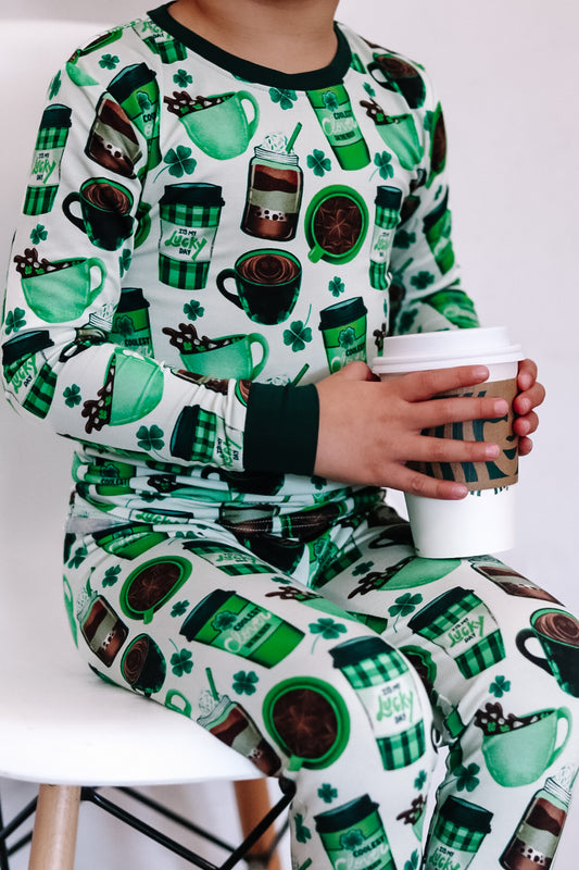 Lucky Latte 2 Piece Pajama Set