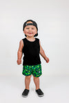 Neon Camo Hybrid Swim Trunks
