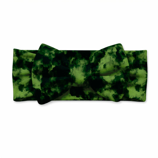 Green To Dye For Baby Bow Headwrap