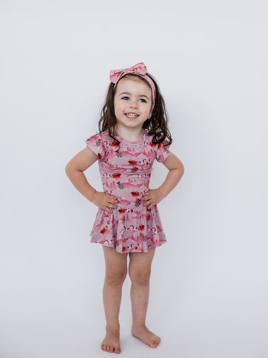Sparkle and Sleigh Bodysuit Twirl Dress