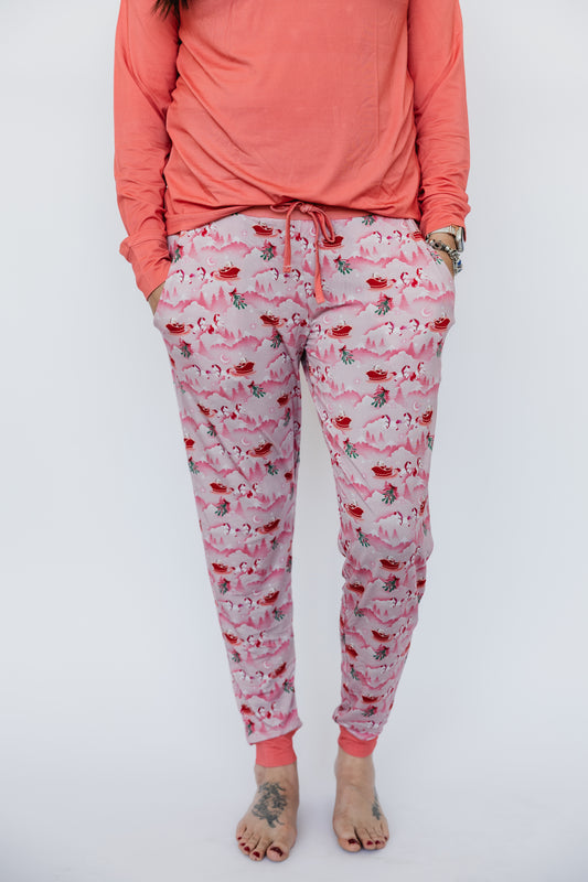 Sparkle and Sleigh Adult Bamboo Jogger