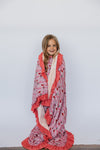 Sparkle and Sleigh Ruffle Plush Blanket