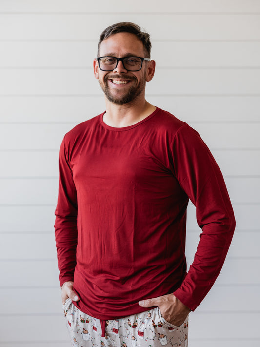 Cranberry Adult Men's Long Sleeve Shirt
