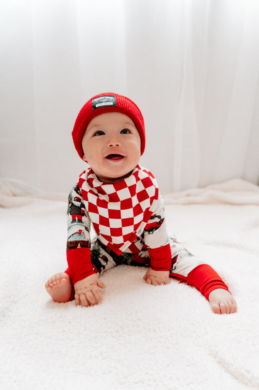 Red Fully Checked Out Bib
